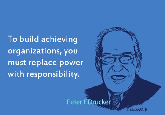 build achieving organizations peter drucker